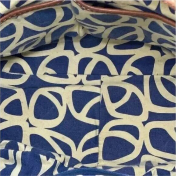 Fossil Boho Checkered Patchwork Leather Suede Metallic Shoulder Bag 70's Retro - Picture 6 of 6